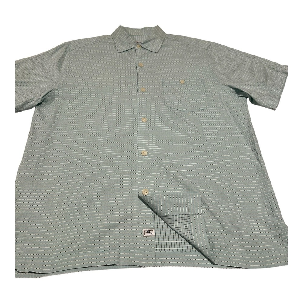 Tommy Bahama Men's M Plaid Silk Blend Shirt Short Sleeve Button Up‎ Preppy - Picture 5 of 12